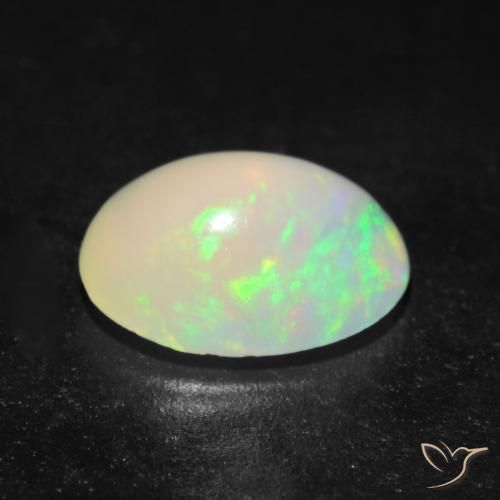 Opale Multicolore naturelle ovale, 1.08 ct, Transparent