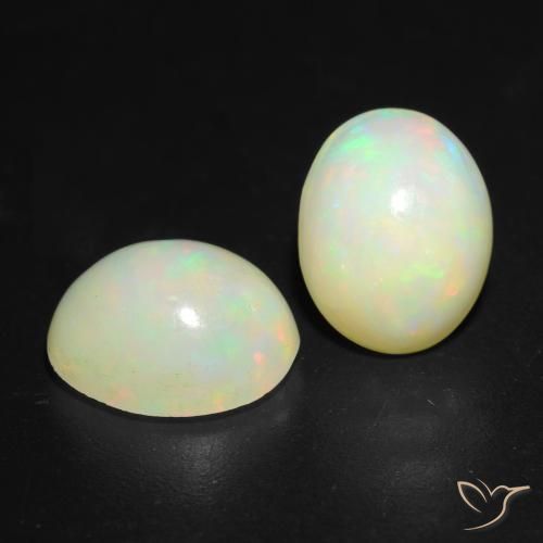 2.59ctw Naturel Multicolore Opale, ovale, Translucide, Photo A