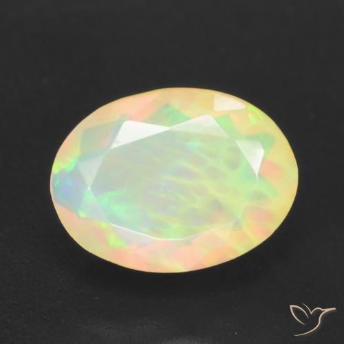 1.15ct Naturel Multicolore Opale, ovale, Translucide