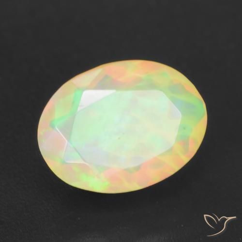 Opale Multicolore naturelle ovale, 1.15 ct, Translucide