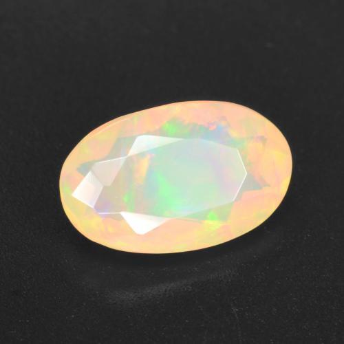 Opale Multicolore naturelle Coupe ovale, 1.33 ct, Transparent