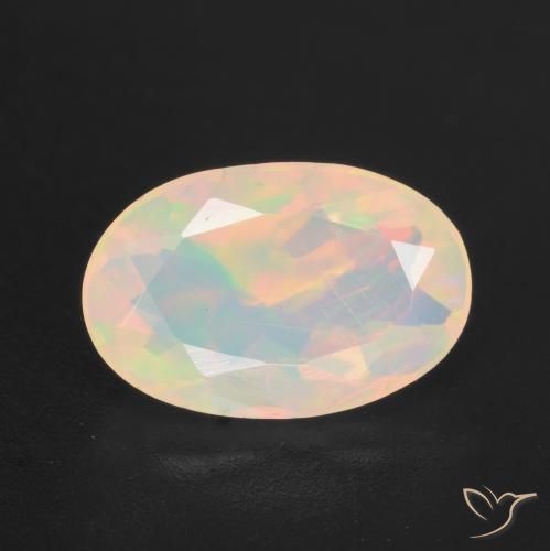 1.42ct Naturel Multicolore Opale, ovale, Transparent, Photo A