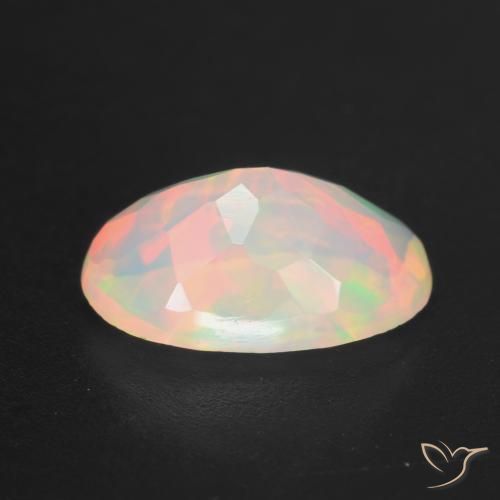 Opale Multicolore naturelle ovale, 1.42 ct, Transparent