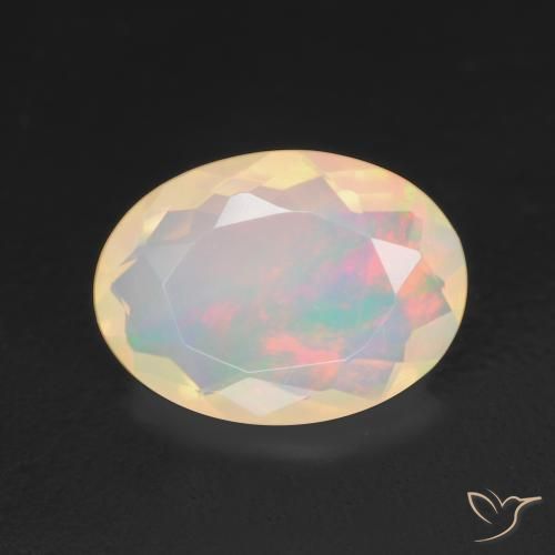1.34ct Naturel Multicolore Opale, ovale, Transparent
