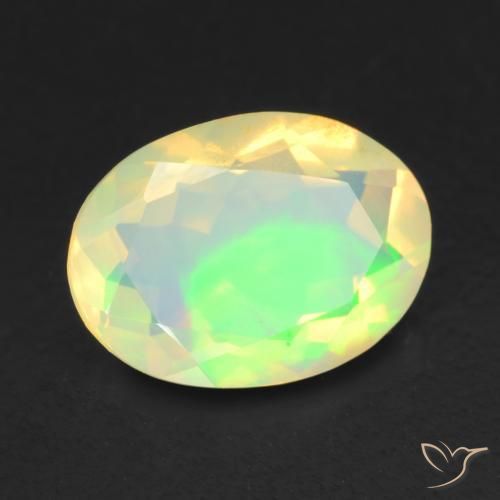 Opale Multicolore naturelle ovale, 0.73 ct, Transparent