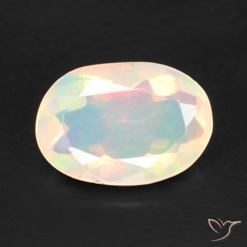 1.03ct Naturel Multicolore Opale, ovale, Transparent