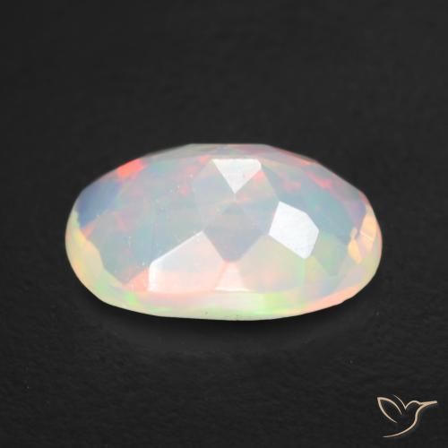 Opale Multicolore naturelle ovale, 1.03 ct, Transparent