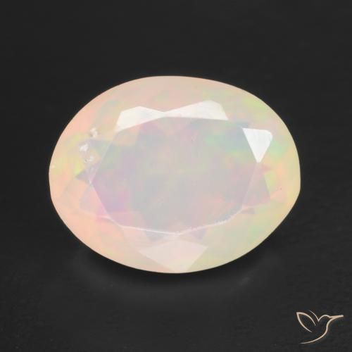 1.34ct Naturel Multicolore Opale, ovale, Translucide