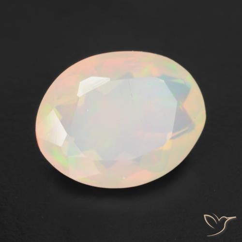 Opale Multicolore naturelle ovale, 1.34 ct, Translucide