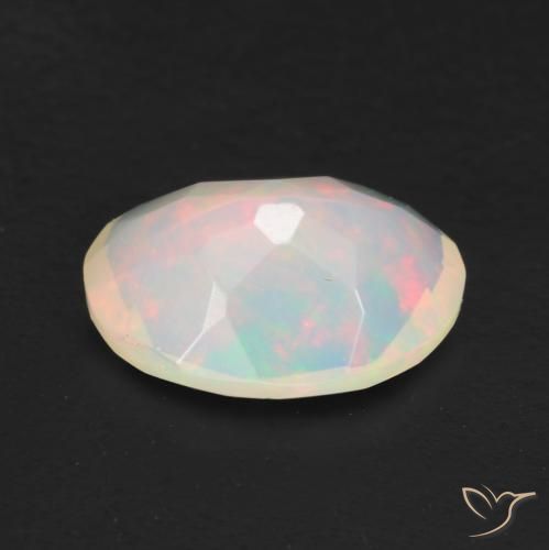 Opale Multicolore naturelle ovale, 0.96 ct, Transparent