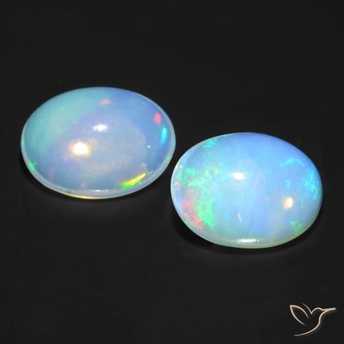 1.20ctw Naturel Multicolore Opale, ovale, Transparent, Photo A