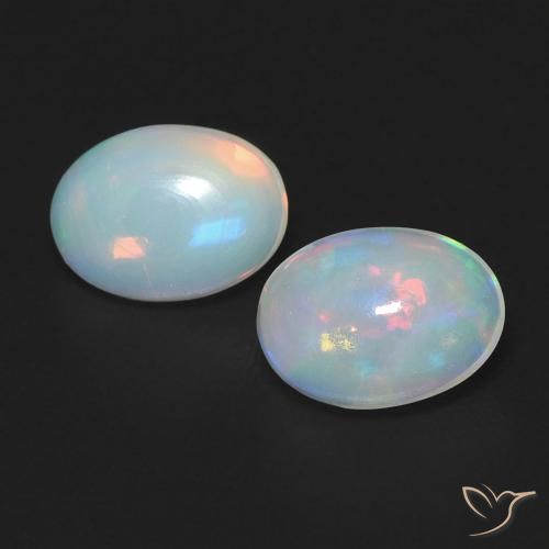 0.94ctw Naturel Multicolore Opale, ovale, Transparent