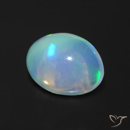 Opale Multicolore naturelle ovale, 1.22 ct, Transparent