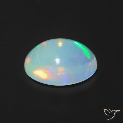 Opale Multicolore naturelle ovale, 1.22 ct, Transparent