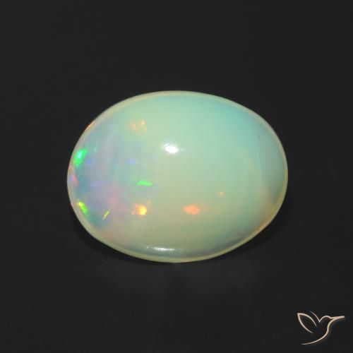1.27ct Naturel Multicolore Opale, ovale, Transparent
