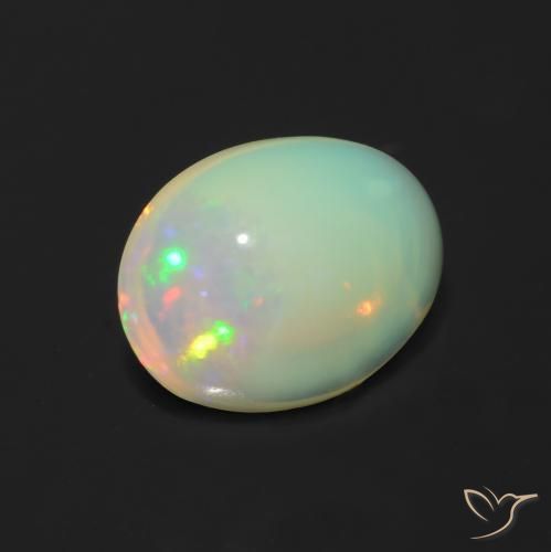 Opale Multicolore naturelle ovale, 1.27 ct, Transparent