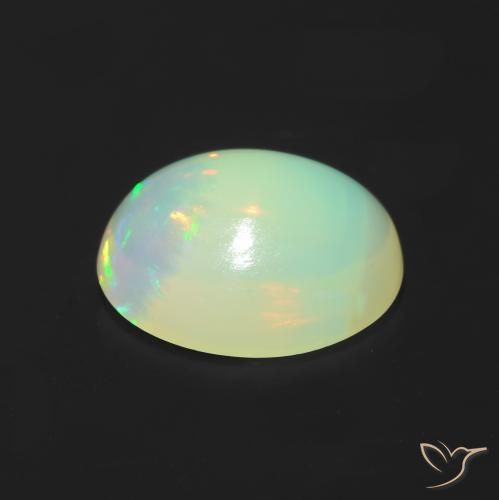 Opale Multicolore naturelle ovale, 1.27 ct, Transparent