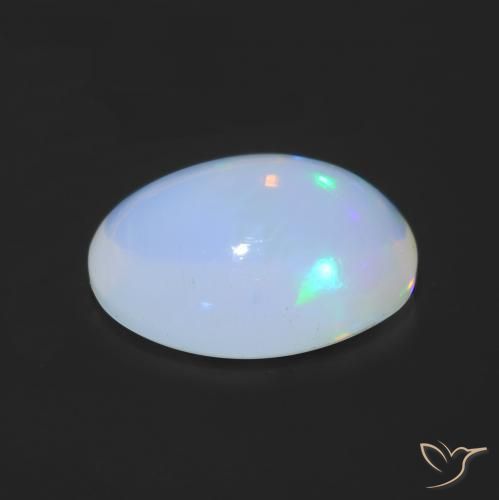 Opale Multicolore naturelle ovale, 1.23 ct, Transparent