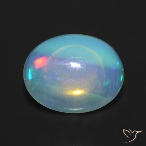 1.08ct Naturel Multicolore Opale, ovale, Transparent, Photo A