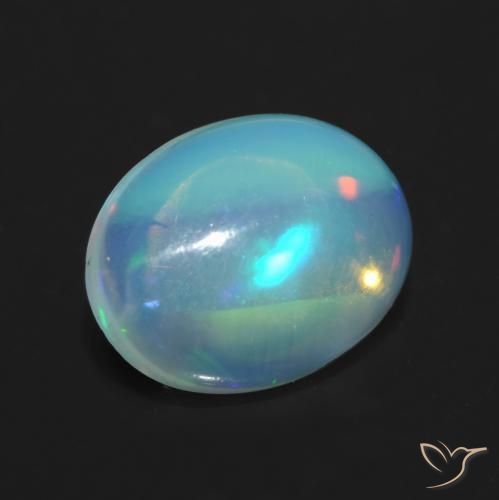 Opale Multicolore naturelle ovale, 1.08 ct, Transparent