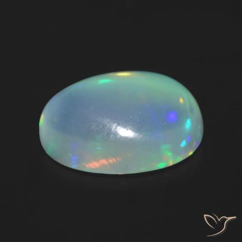 Opale Multicolore naturelle ovale, 1.08 ct, Transparent
