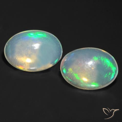 0.89ctw Naturel Multicolore Opale, ovale, Transparent