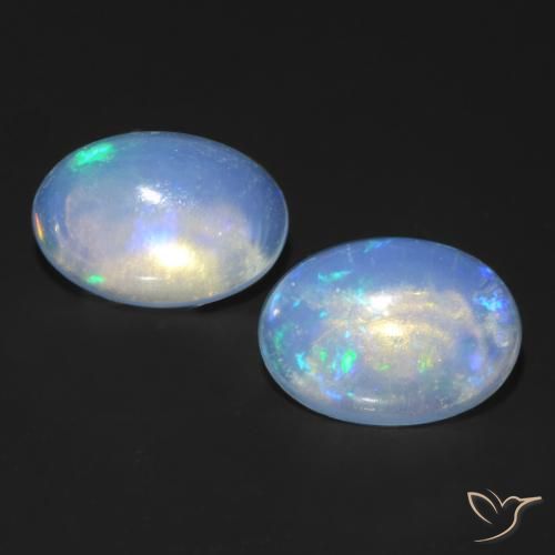 0.78ctw Naturel Multicolore Opale, ovale, Transparent, Photo A