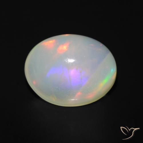 1.36ct Naturel Multicolore Opale, ovale, Transparent