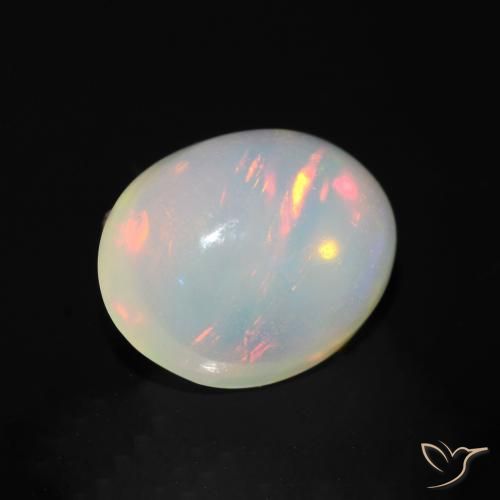 Opale Multicolore naturelle ovale, 1.36 ct, Transparent