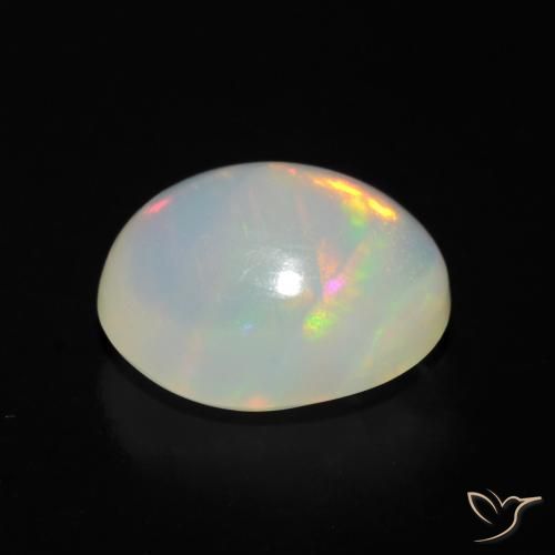 Opale Multicolore naturelle ovale, 1.36 ct, Transparent