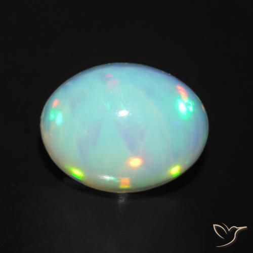 1.34ct Naturel Multicolore Opale, ovale, Transparent, Photo A