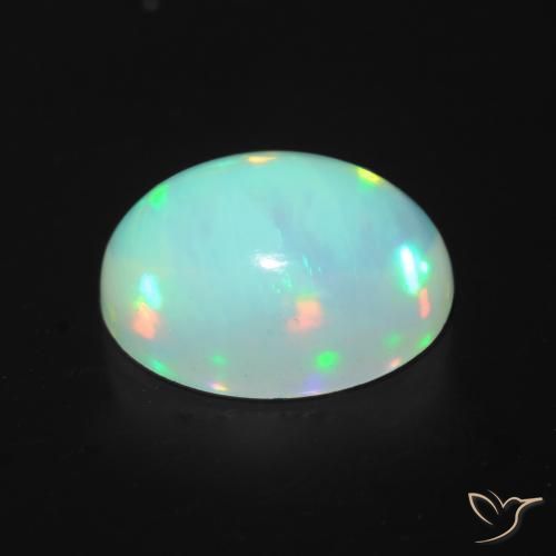 Opale Multicolore naturelle ovale, 1.34 ct, Transparent
