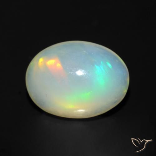 1.05ct Naturel Multicolore Opale, ovale, Transparent