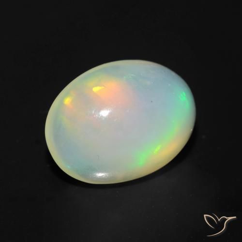 Opale Multicolore naturelle ovale, 1.05 ct, Transparent