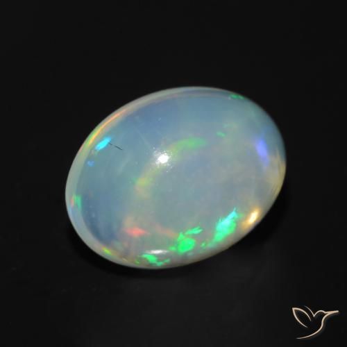 Opale Multicolore naturelle ovale, 1.21 ct, Transparent