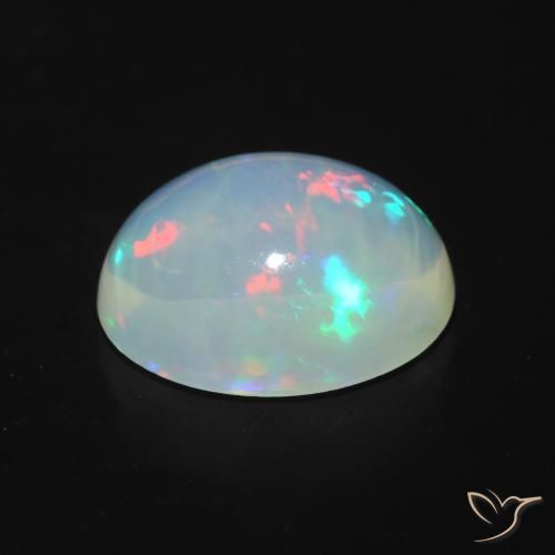Opale Multicolore naturelle ovale, 1.21 ct, Transparent