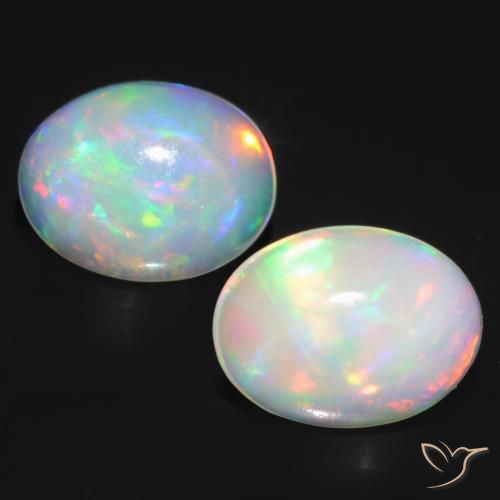 1.48ctw Naturel Multicolore Opale, ovale, Transparent