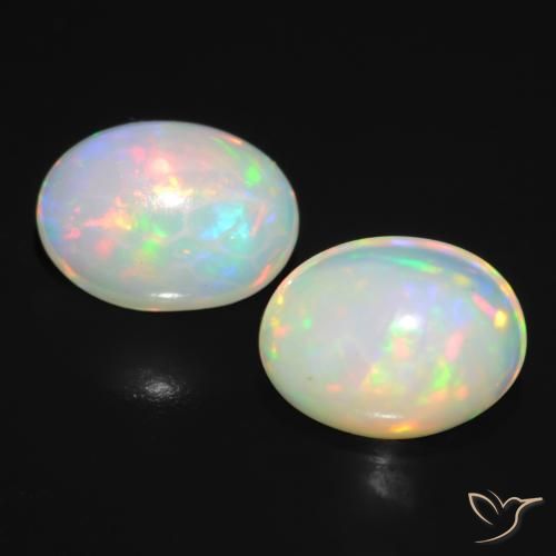 1.72ctw Naturel Multicolore Opale, ovale, Translucide