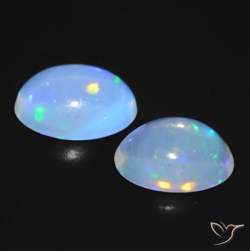 Shop natural 0.85ct Blanc bleuâtre Opale gems, ovale, from Australie at GemSelect. In stock, global shipping!