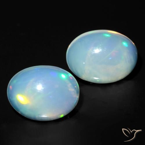 1.64ctw Naturel Multicolore Opale, ovale, Transparent