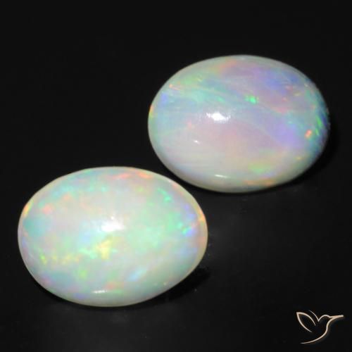 1.11ctw Naturel Multicolore Opale, ovale, Translucide