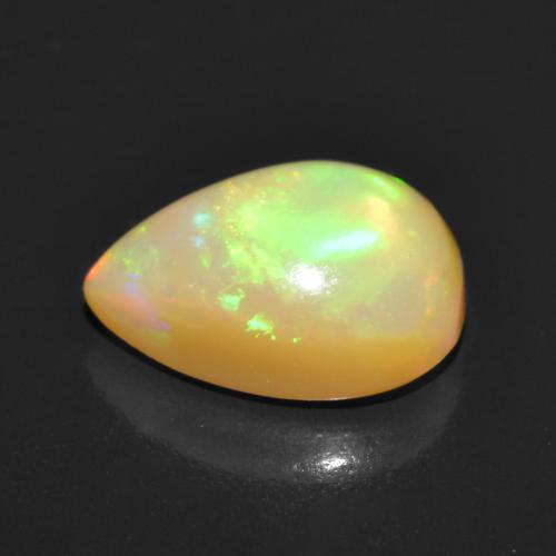 Opale Multicolore naturelle En forme de poire, 1.01 ct, Translucide
