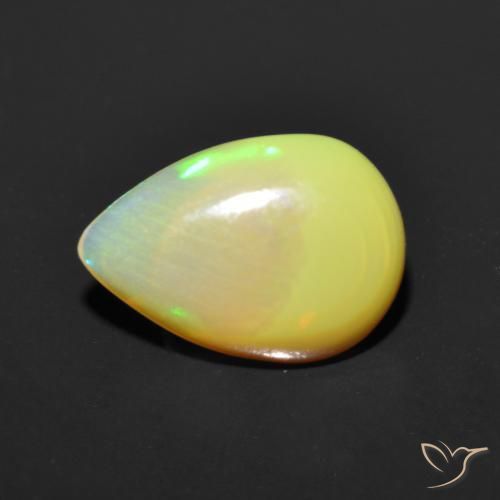 Opale Multicolore naturelle En forme de poire, 0.87 ct, Translucide