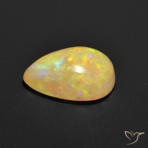 Opale Multicolore naturelle En forme de poire, 1.44 ct, Opaque