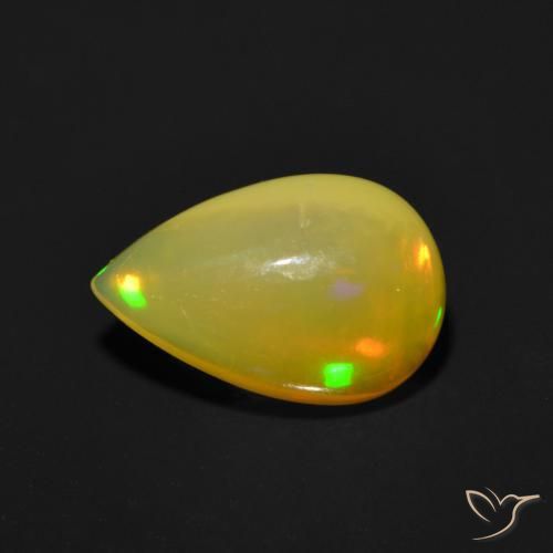 Opale Multicolore naturelle En forme de poire, 0.98 ct, Translucide