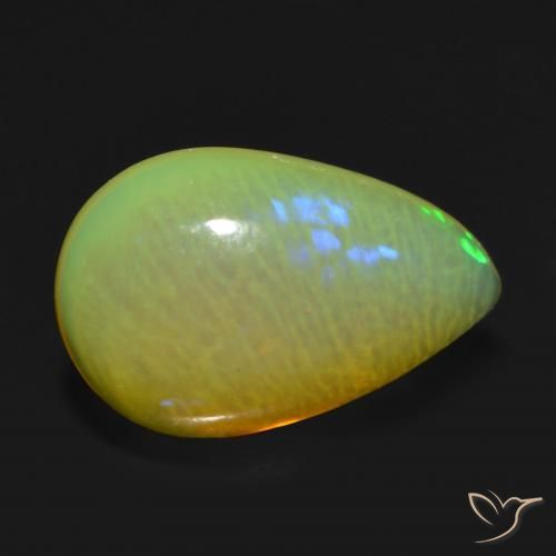 Opale Multicolore naturelle En forme de poire, 0.60 ct, Transparent