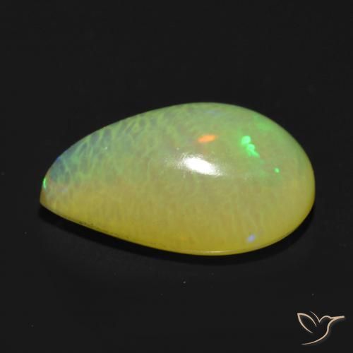 Opale Multicolore naturelle En forme de poire, 0.60 ct, Transparent