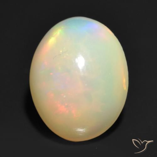 1.20ct Naturel Multicolore Opale, ovale, Translucide, Photo A