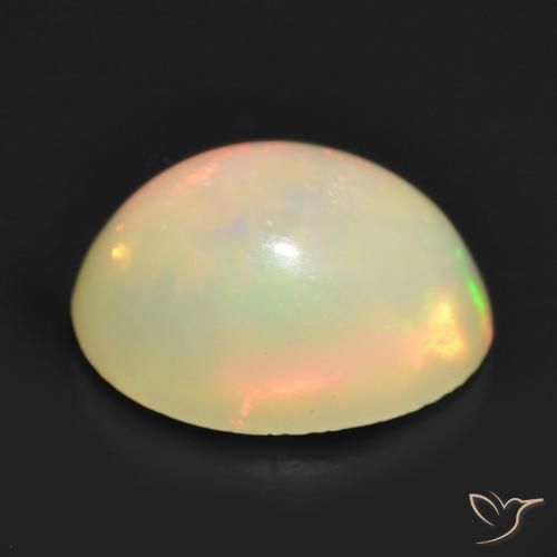 Opale Multicolore naturelle ovale, 1.20 ct, Translucide