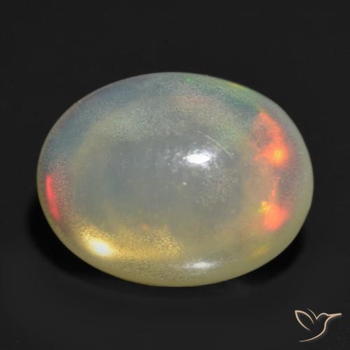Opale Multicolore naturelle ovale, 1.16 ct, Transparent